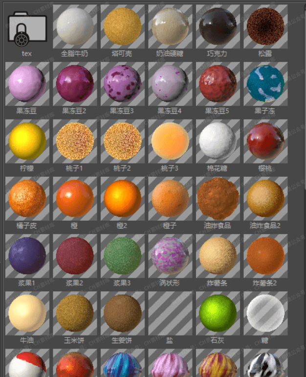 史诗级C4D中文材质库来了!C4D必备!