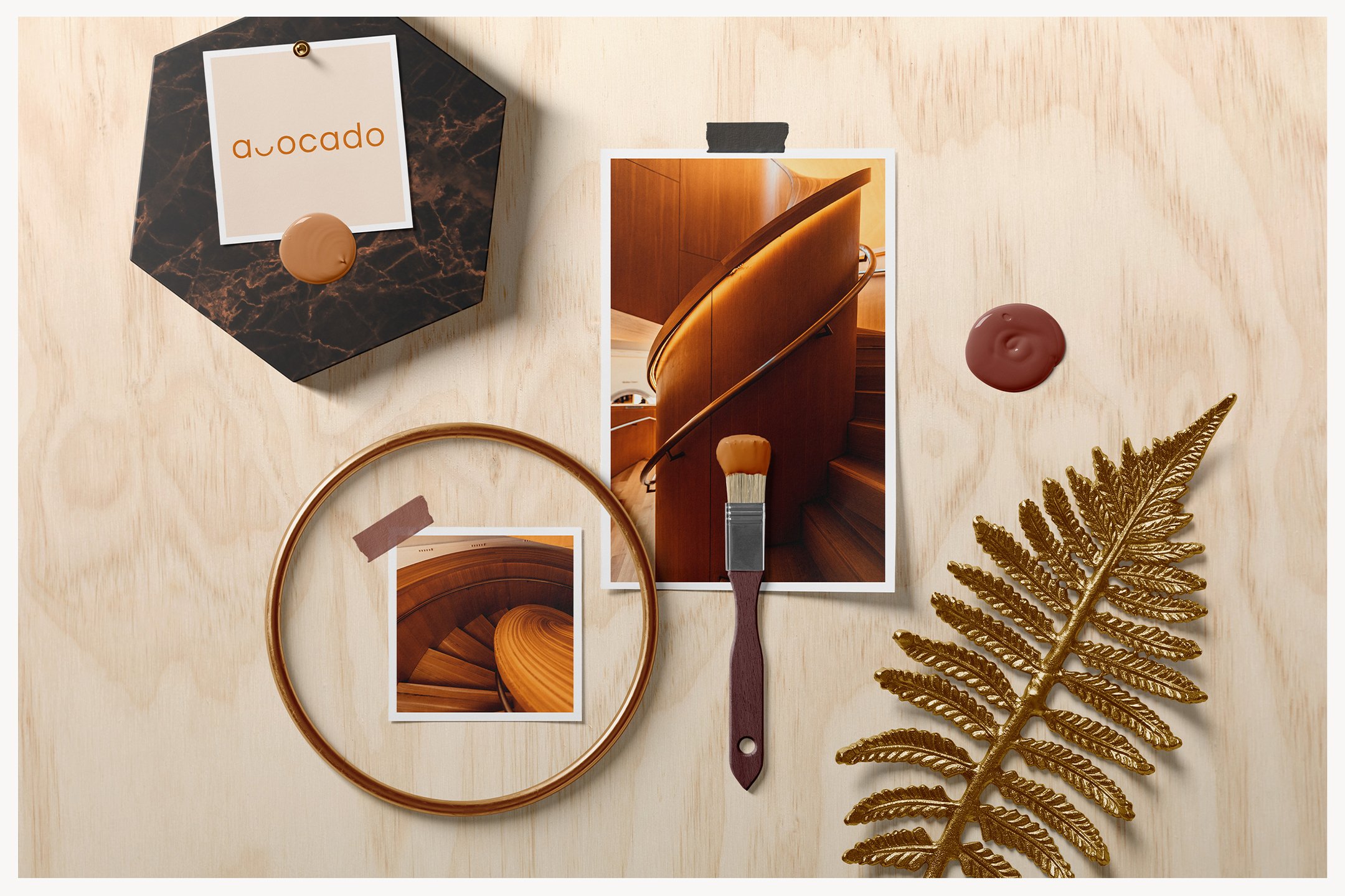 一套办公照片墙相机场景PSD样机素材包下载