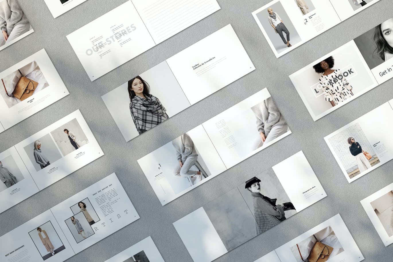 简约时尚高端多用途产品手册目录宣传册画册楼书杂志设计素材模板