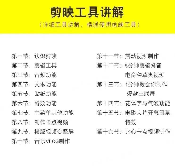 短视频最剪映速成技能来了，教你零基础从入门到精通！