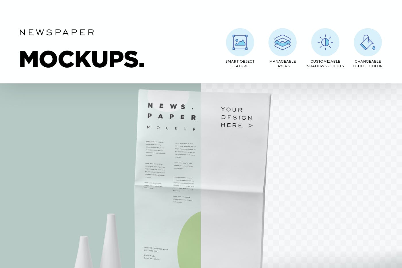 复古风格菜单报纸模型PSD素材样机下载