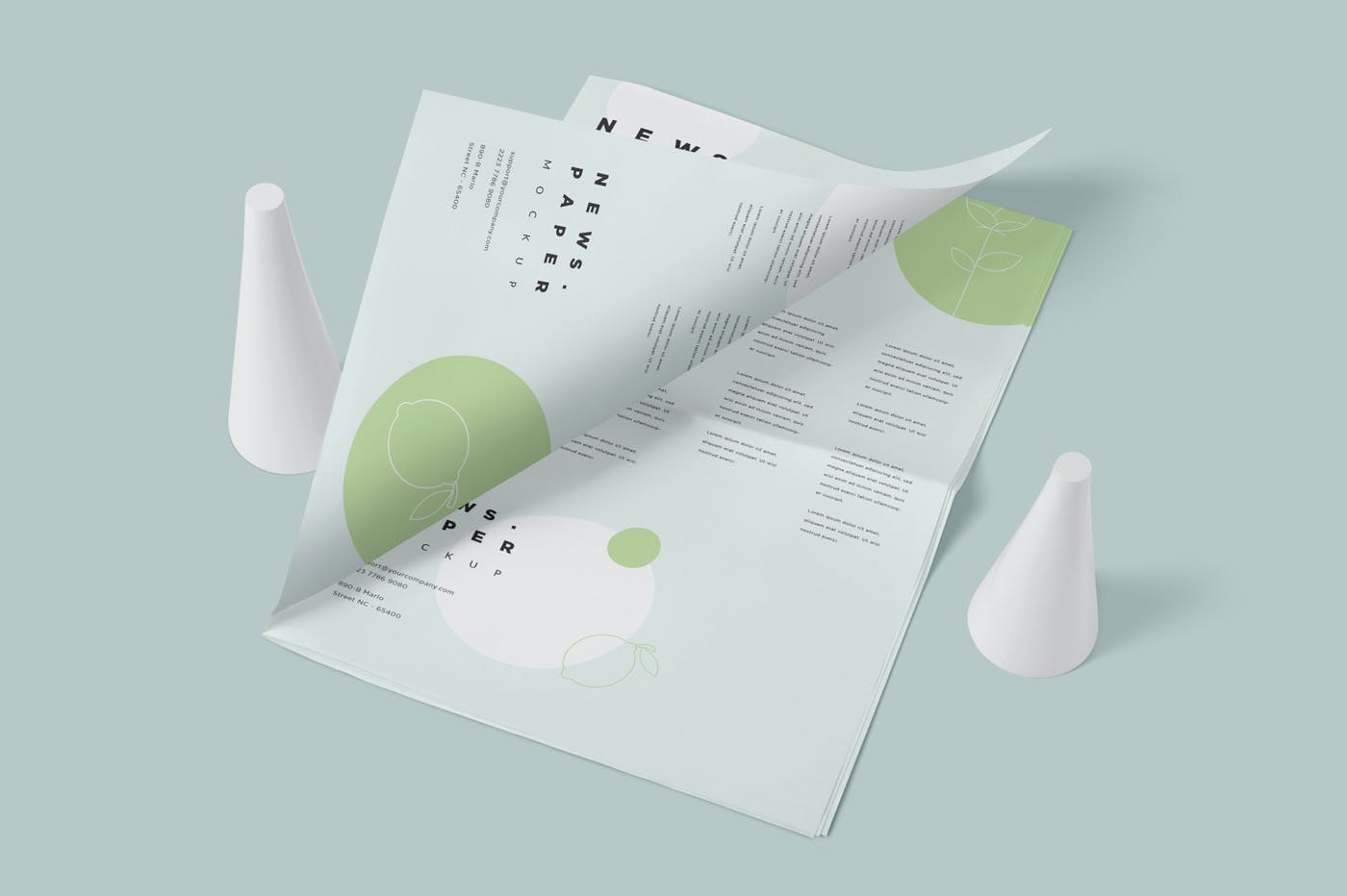 复古风格菜单报纸模型PSD素材样机下载