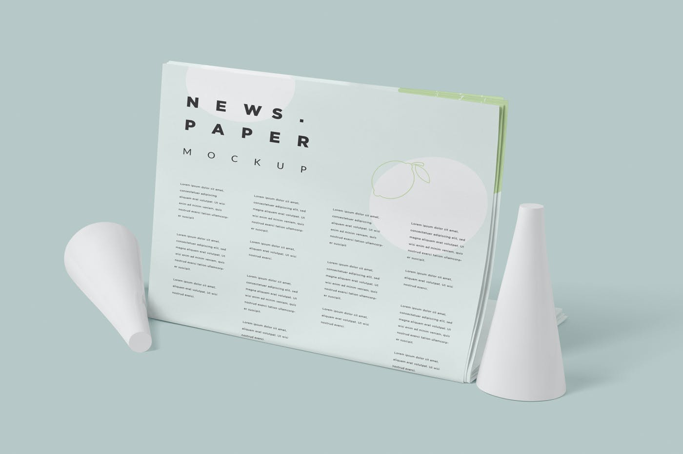 复古风格菜单报纸模型PSD素材样机下载