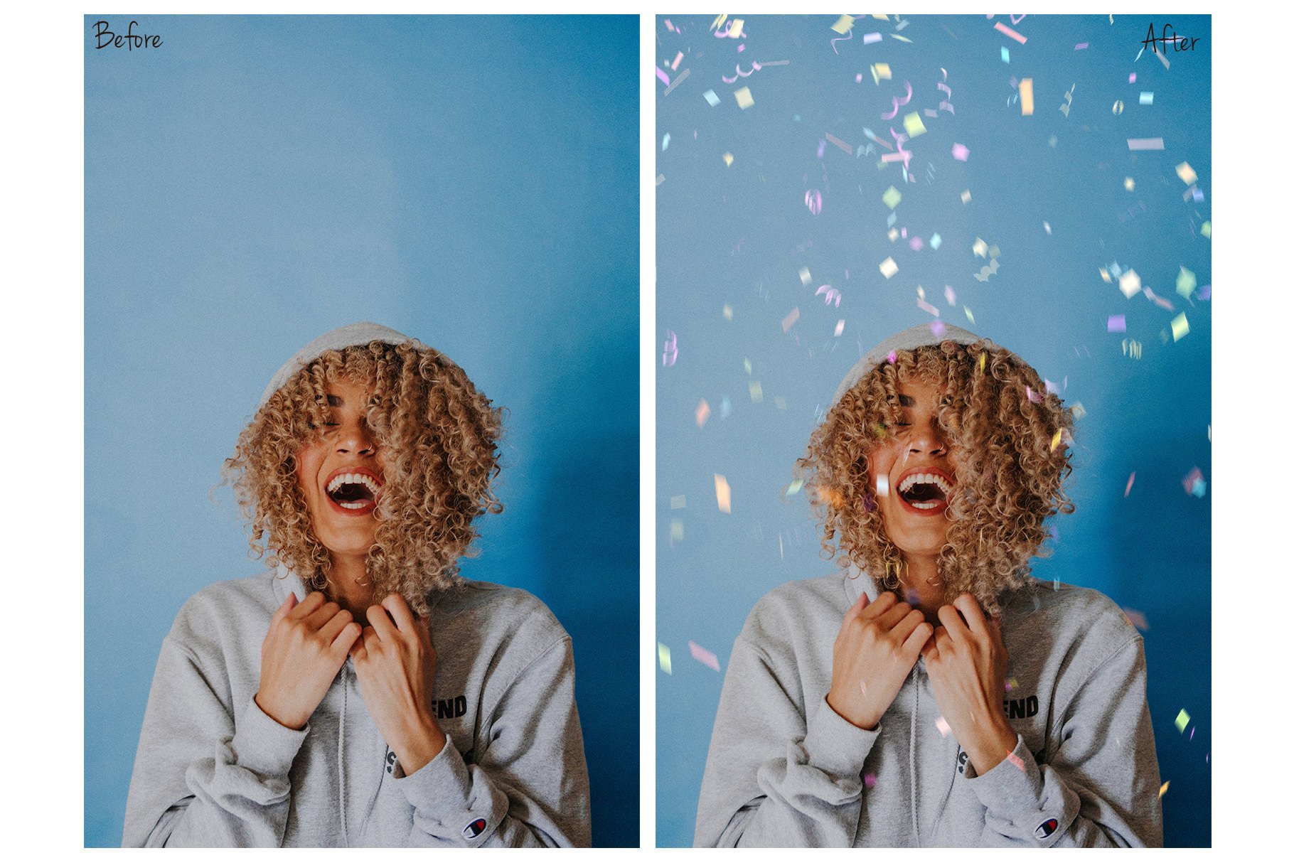 生日&婚礼必备五彩纸屑照片叠层素材