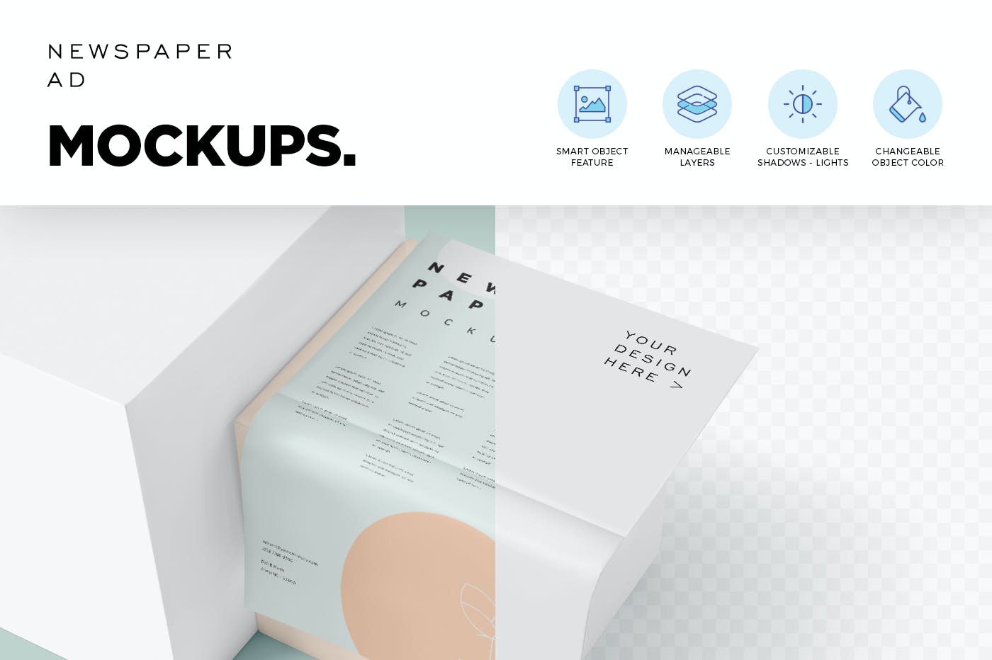 6个专业广告传单海报PSD样机素材模型