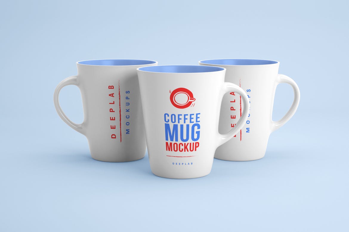 高品质咖啡杯马克杯设计VI样机展示模型PSD素材