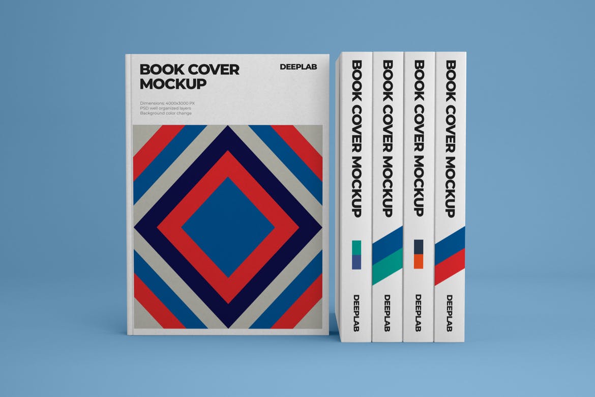 高品质精美书籍画册宣传册杂志VI设计样机展示PSD样机模型