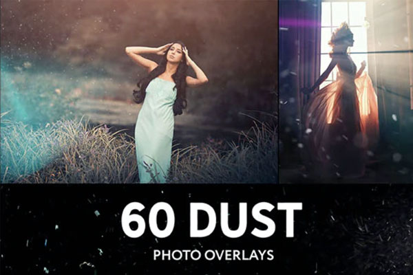 适合摄影师、创意设计师的60个电影尘埃浮尘粒子光影照片叠层JPG素材