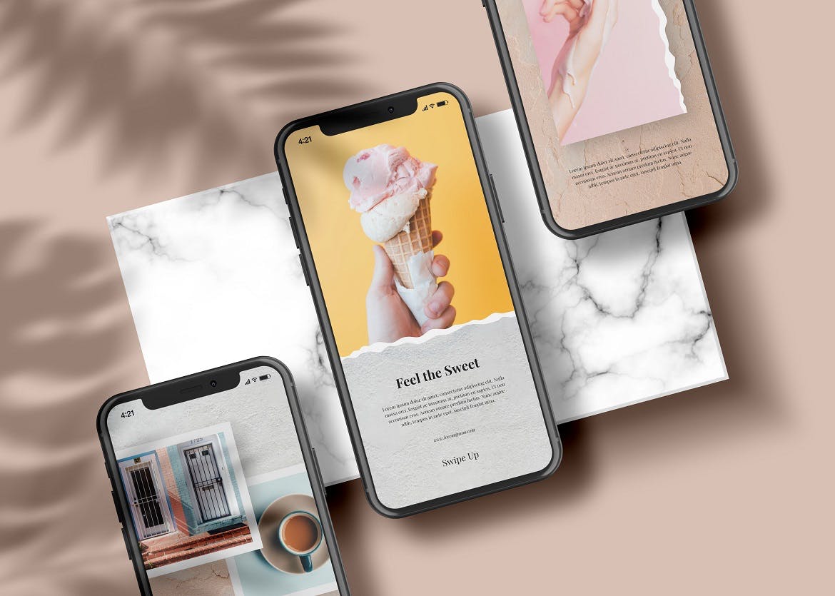 一套手机样机PSD模型素材