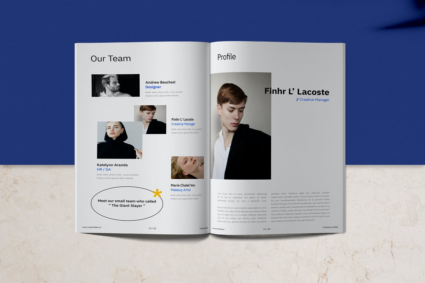 蓝色时尚高端简约大气画册品牌手册设计素材模板