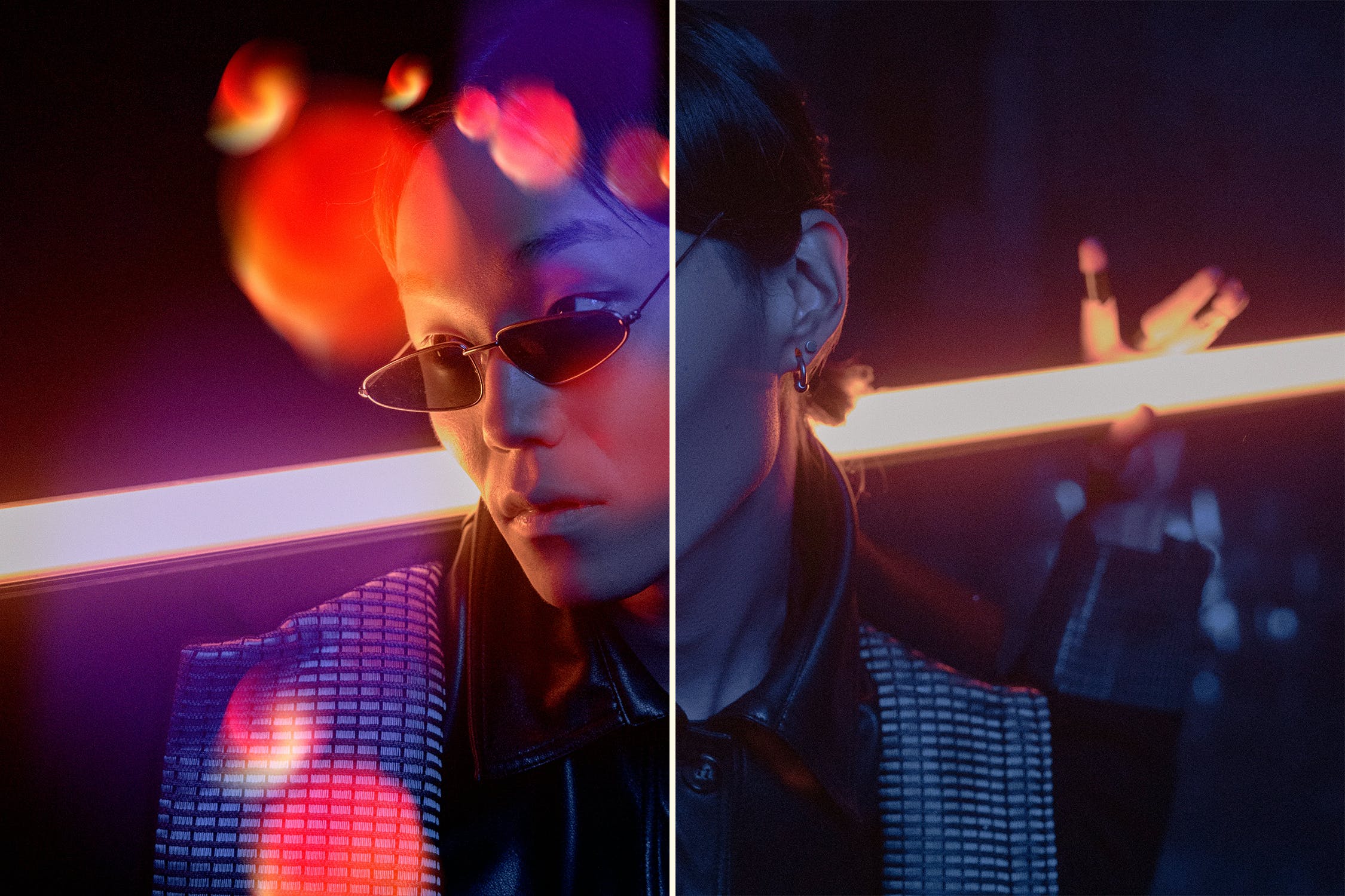 一组散景效果的照片图层PSD样式素材