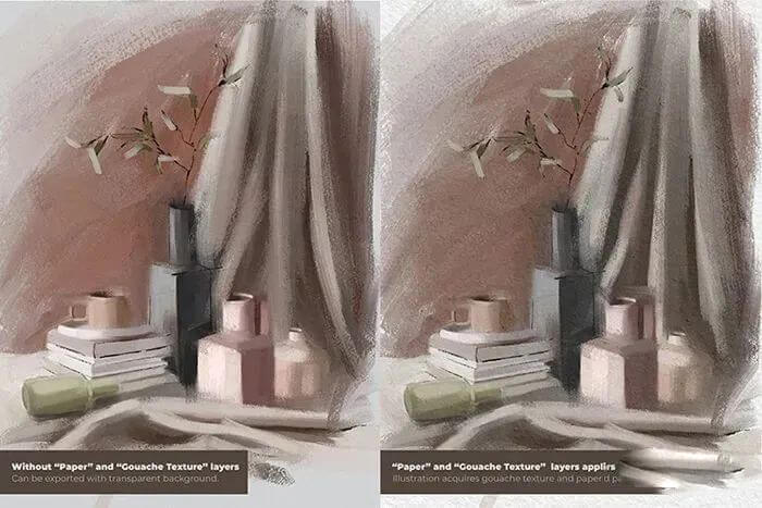 PROCREATE水粉油画厚涂质感笔刷，软糯糯的质感画画实在太好看了！