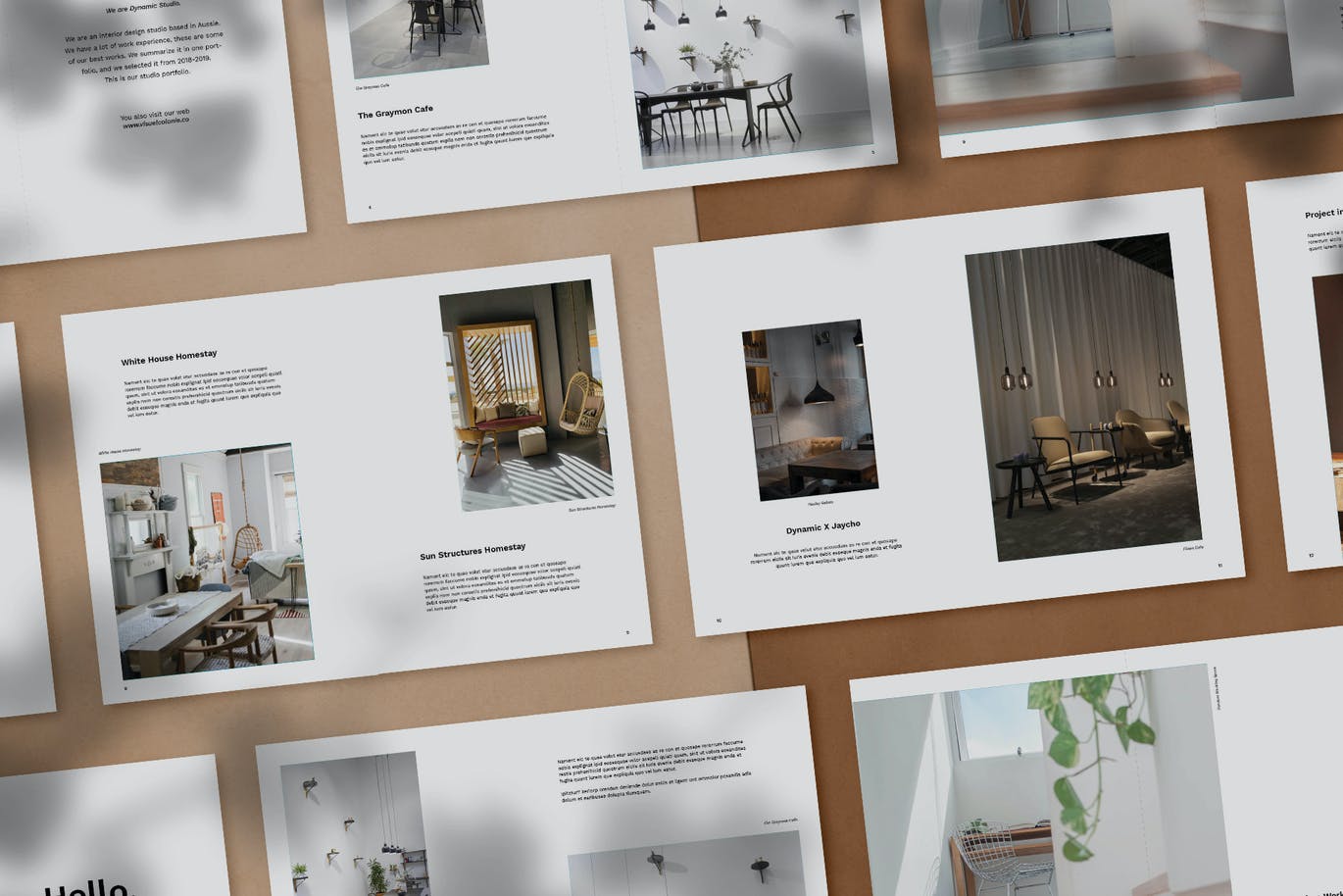 时尚高端简约作品集品牌手册宣传册设计模板