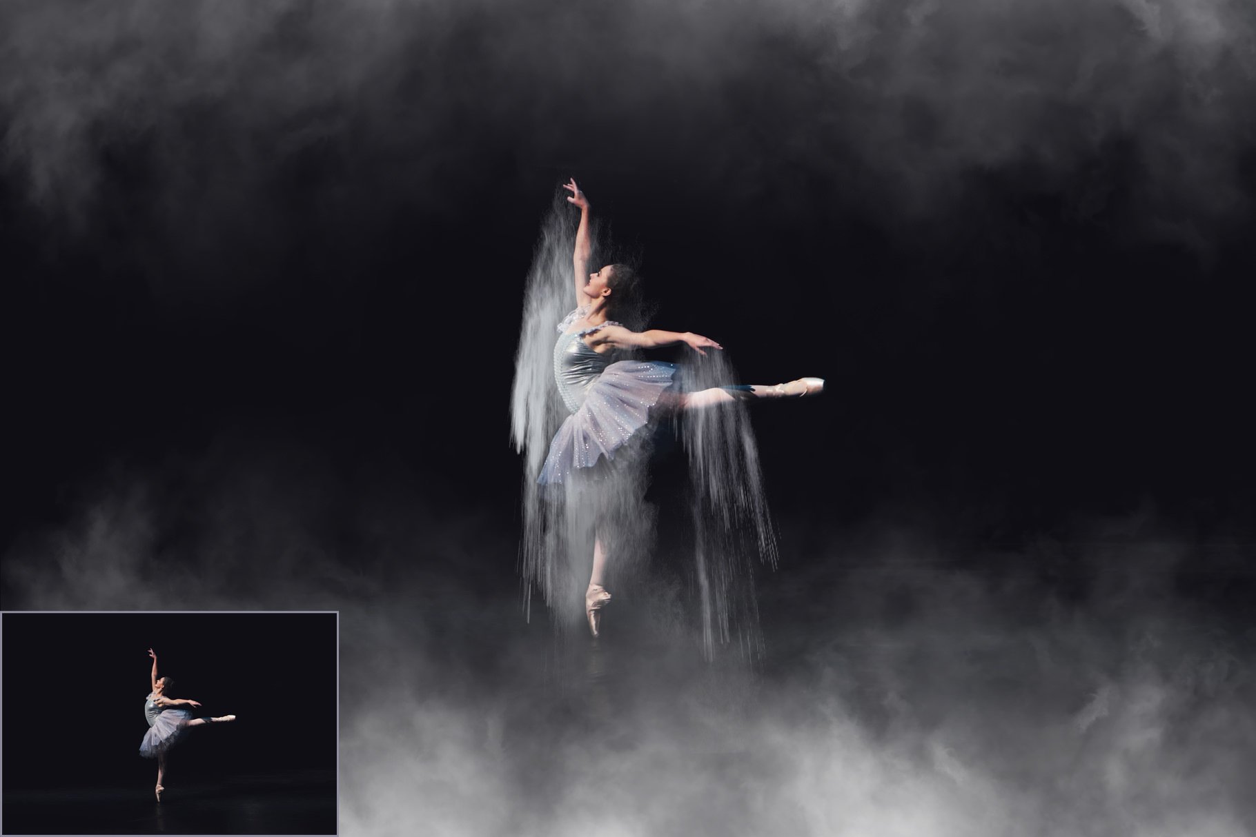 105个抽象艺术粉末爆炸特效JPG图片叠层素材