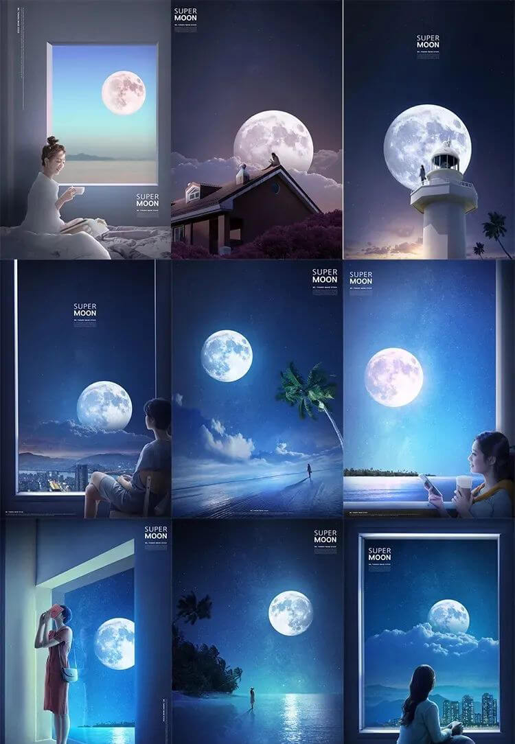 一大波高逼格中秋国庆海报来啦！设计师小伙伴们快快收藏！