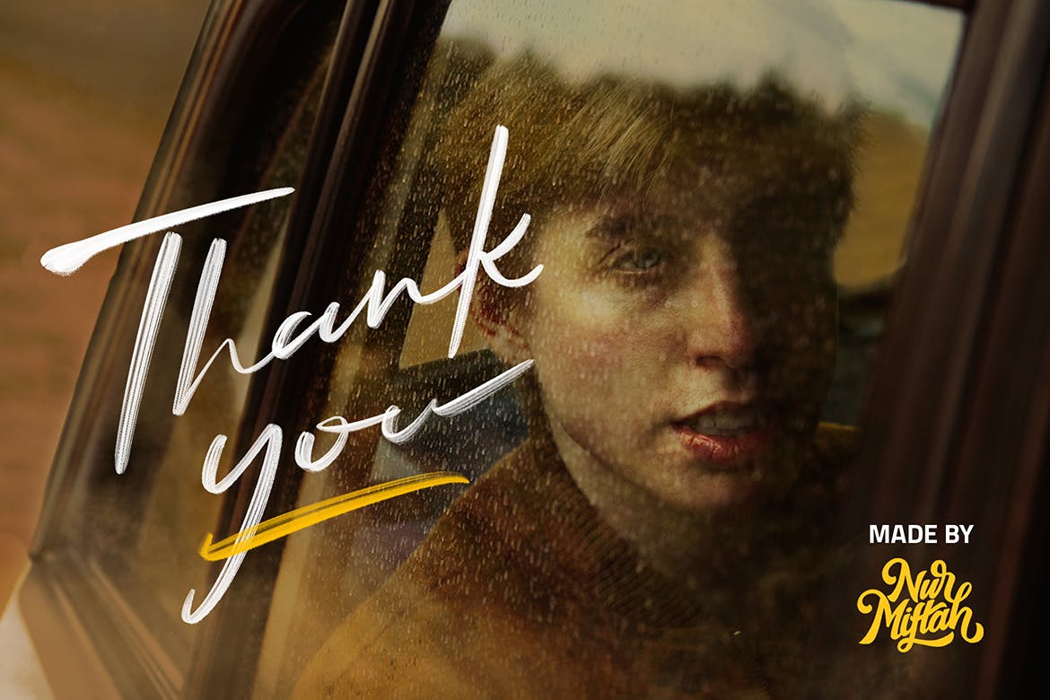 粗犷写意毛笔字母Procreate笔刷下载