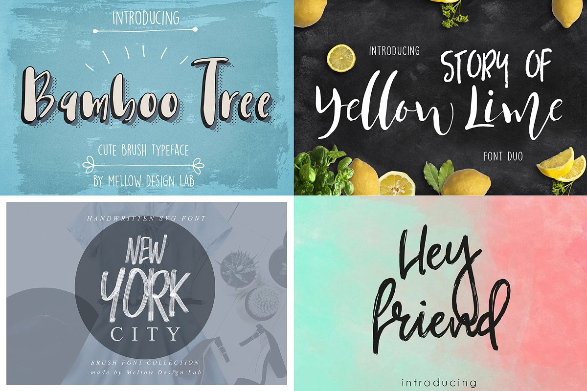 154款精美新颖的个性英文字体素材套装