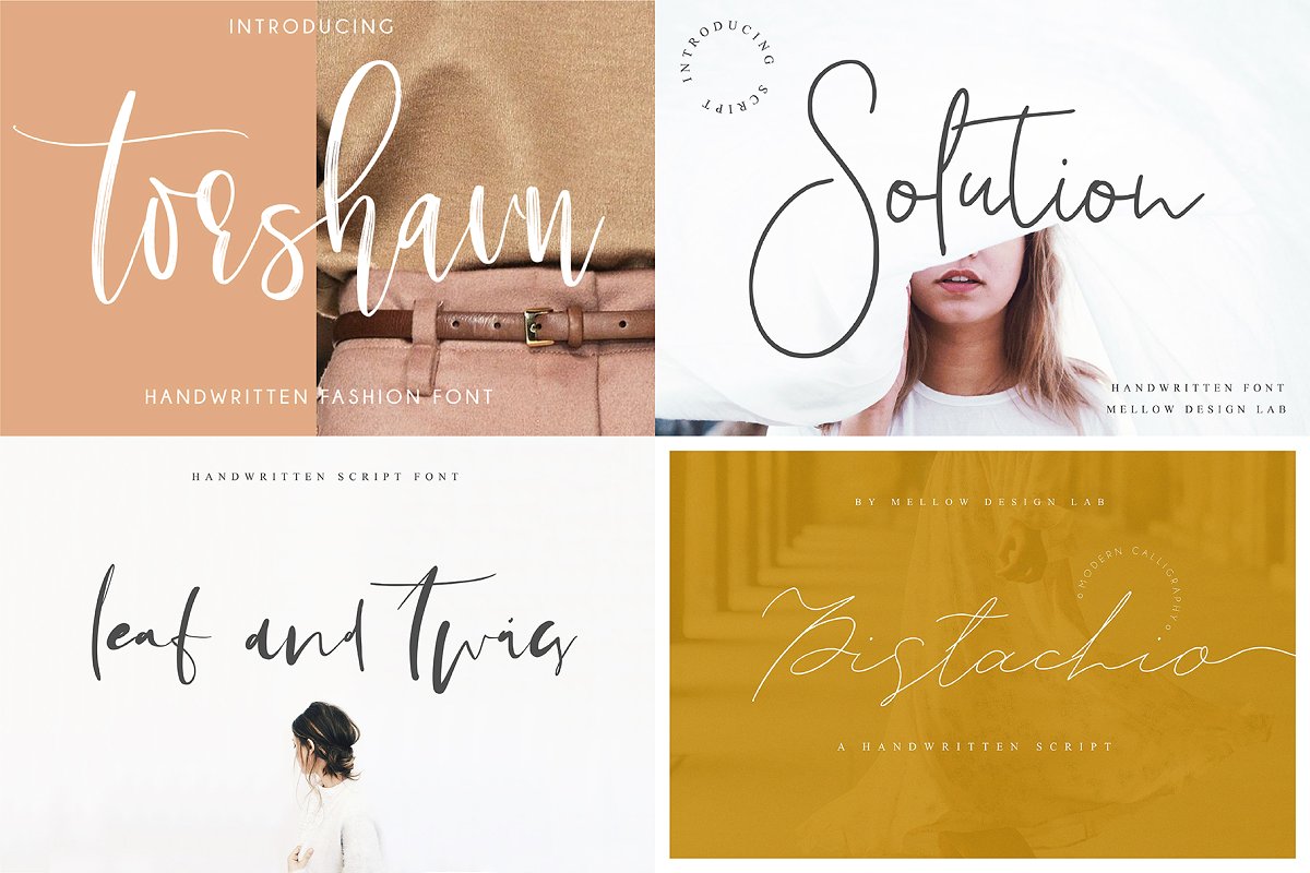 154款精美新颖的个性英文字体素材套装