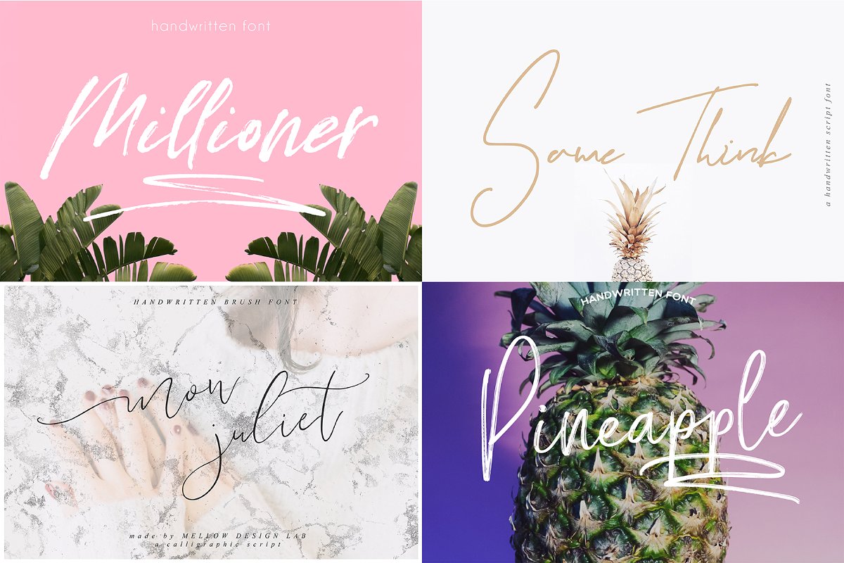 154款精美新颖的个性英文字体素材套装