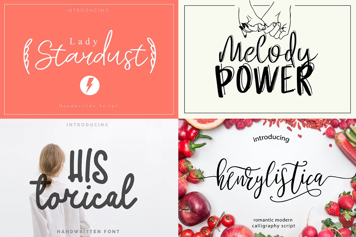 154款精美新颖的个性英文字体素材套装