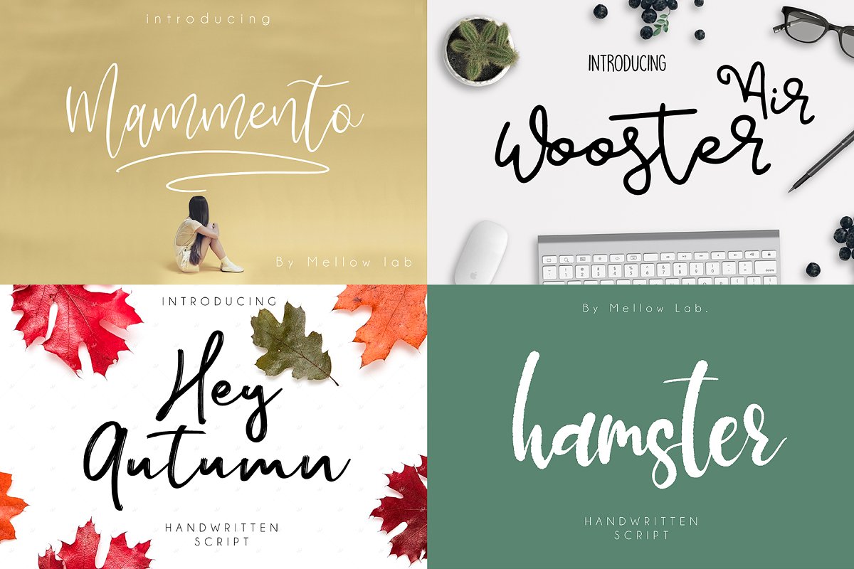 154款精美新颖的个性英文字体素材套装