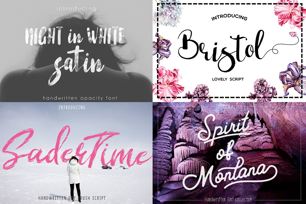 154款精美新颖的个性英文字体素材套装