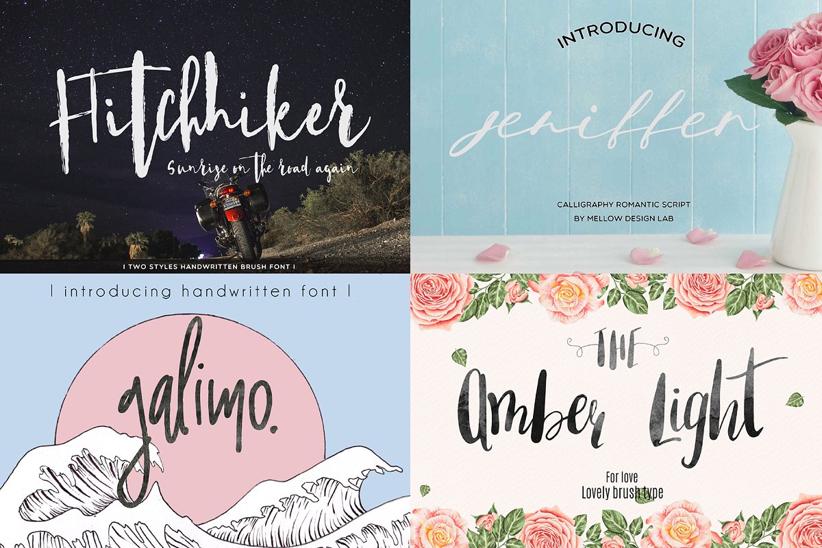 154款精美新颖的个性英文字体素材套装