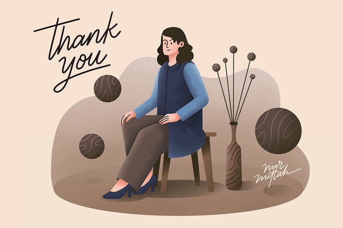 一组超级时尚的Procreate插画绘画笔刷