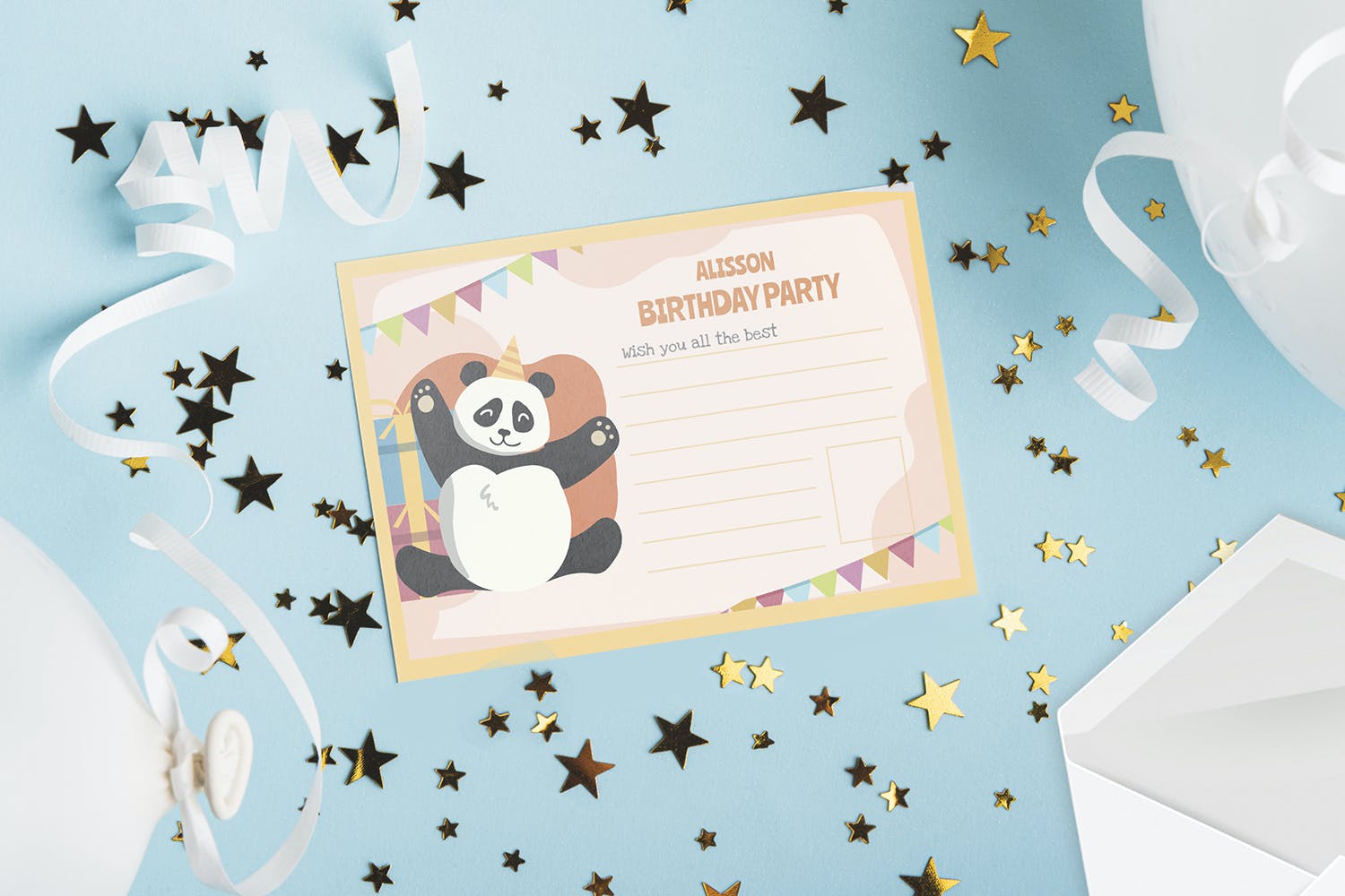 生日会Party海报AI模板下载