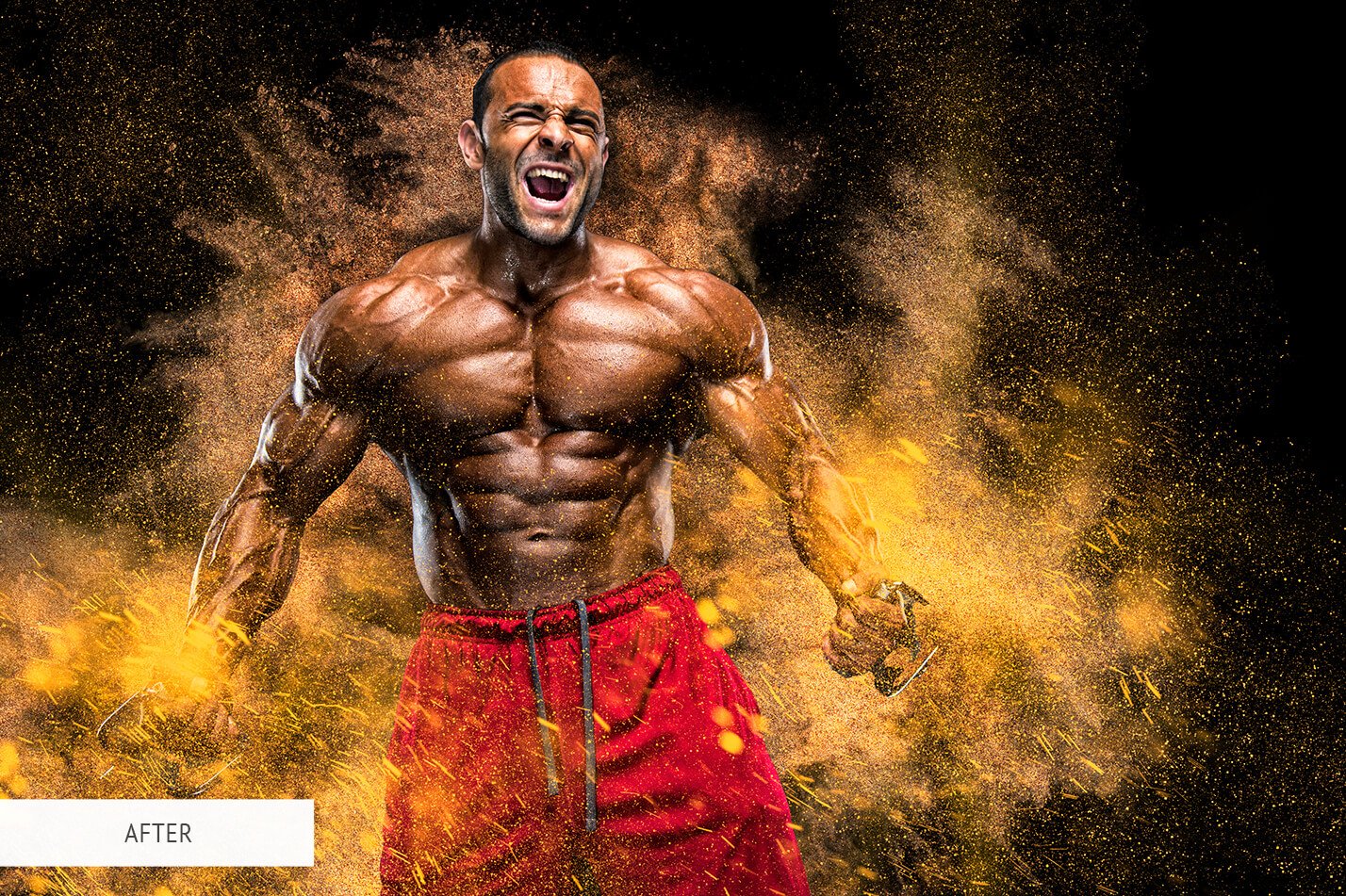 一键生成7种沙尘暴粒子效果PS动作下载