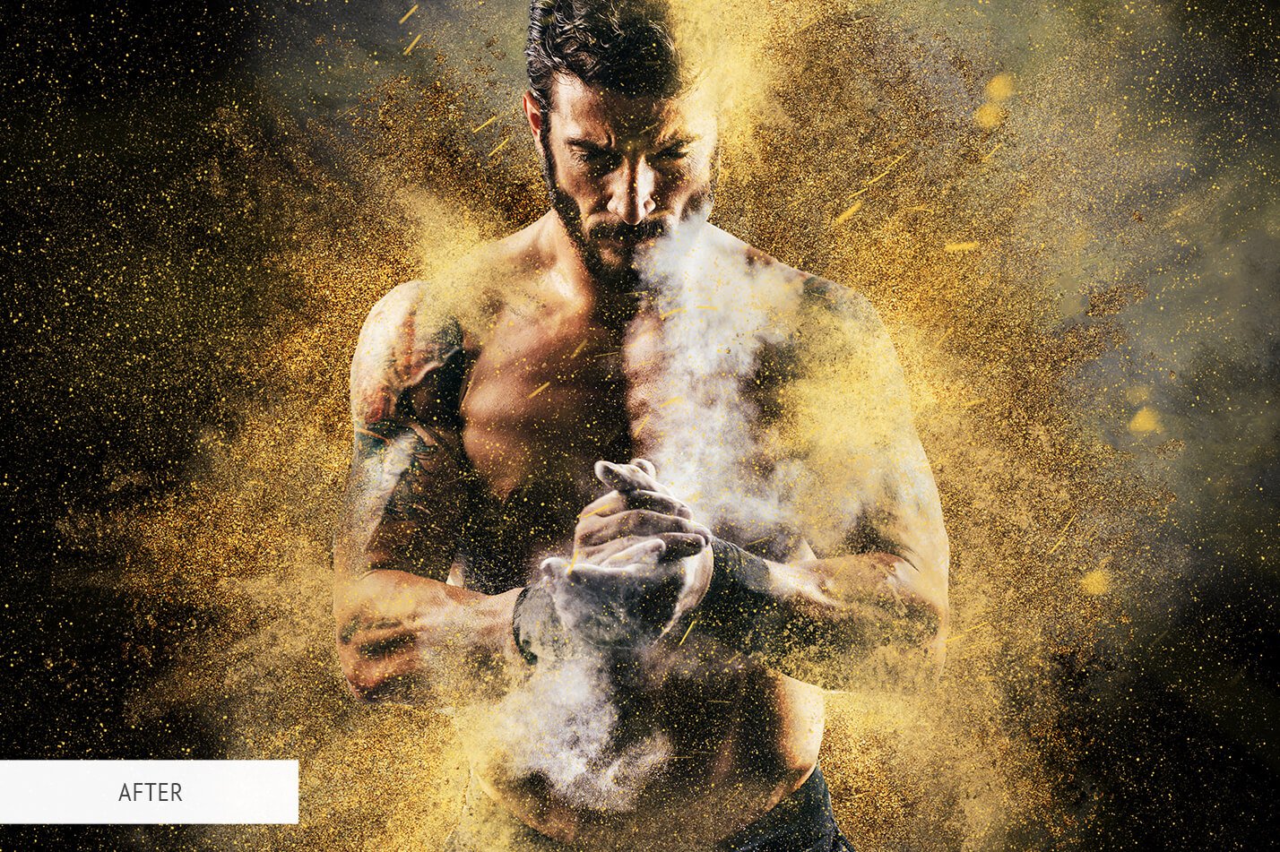 一键生成7种沙尘暴粒子效果PS动作下载