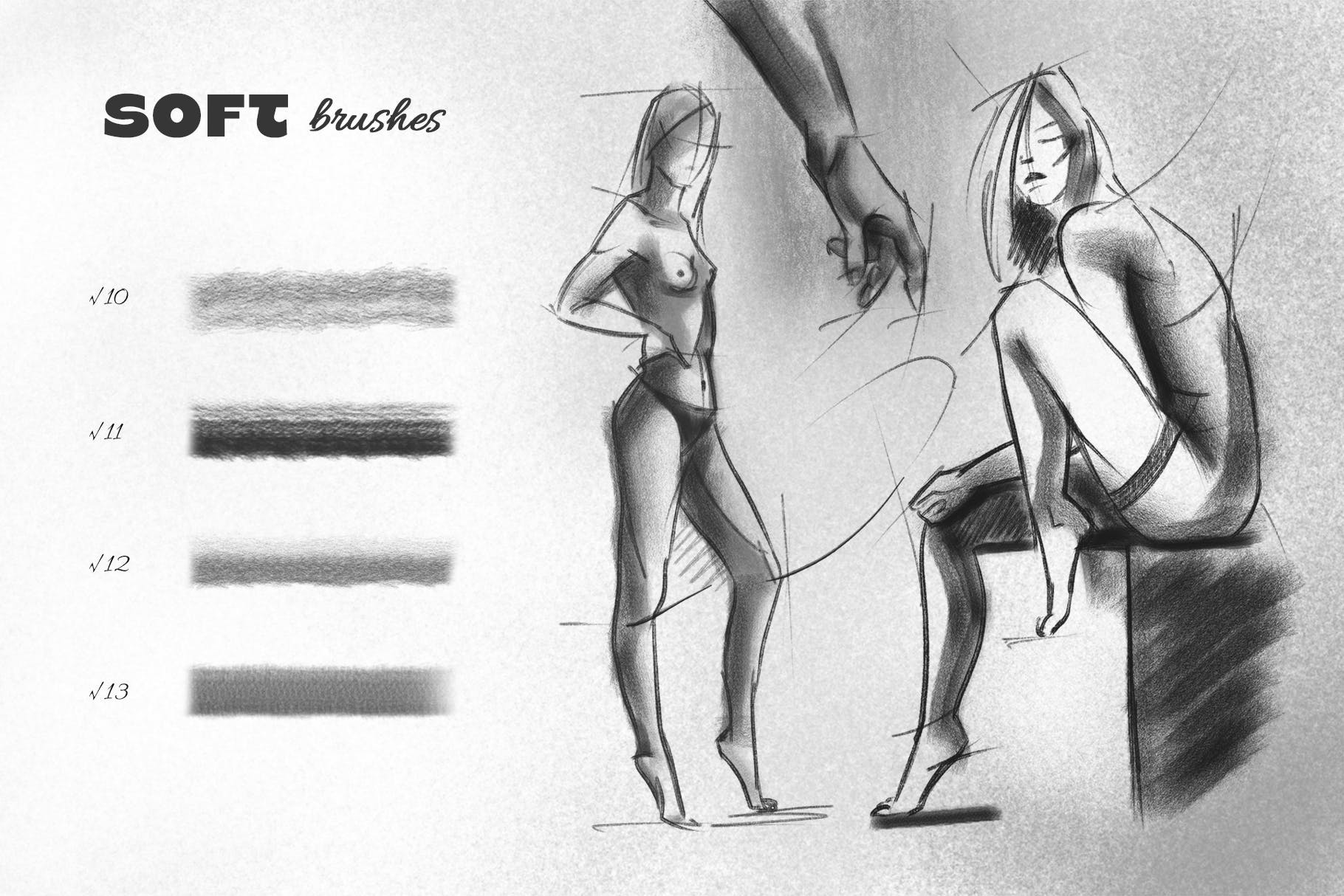 超逼真写实铅笔效果Procreate笔刷下载