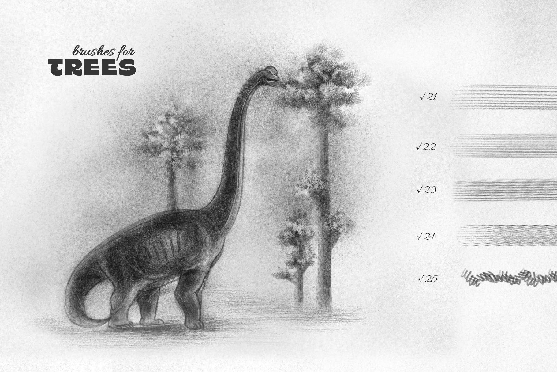 超逼真写实铅笔效果Procreate笔刷下载