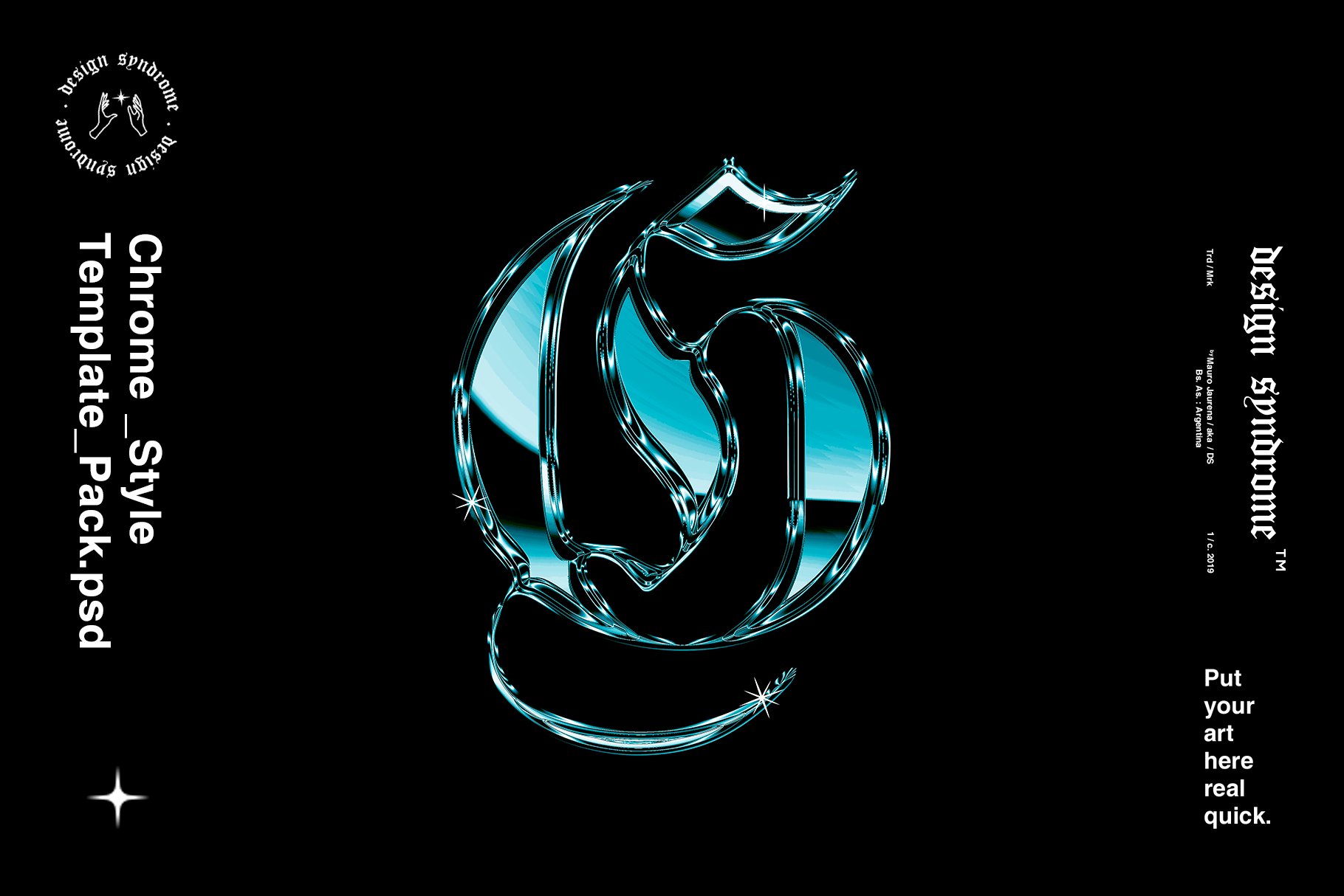 一套炫酷金属质感风格PSD样式素材包