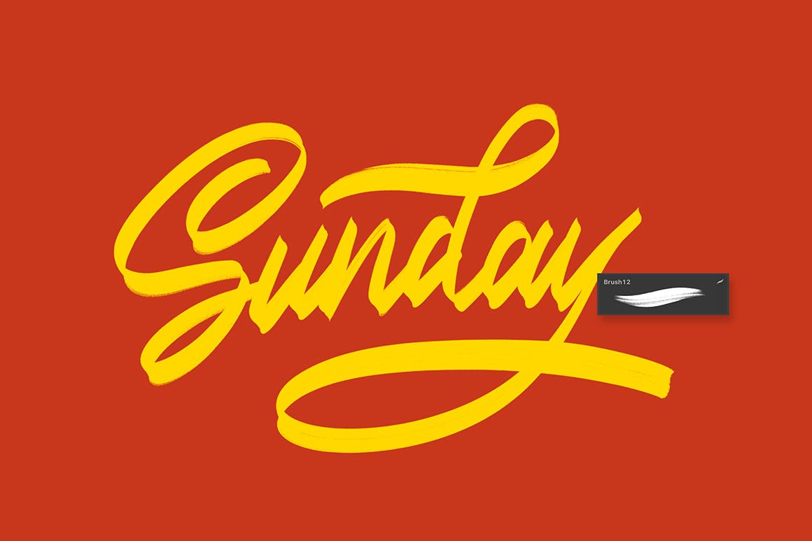 40个Procreate字母笔刷下载