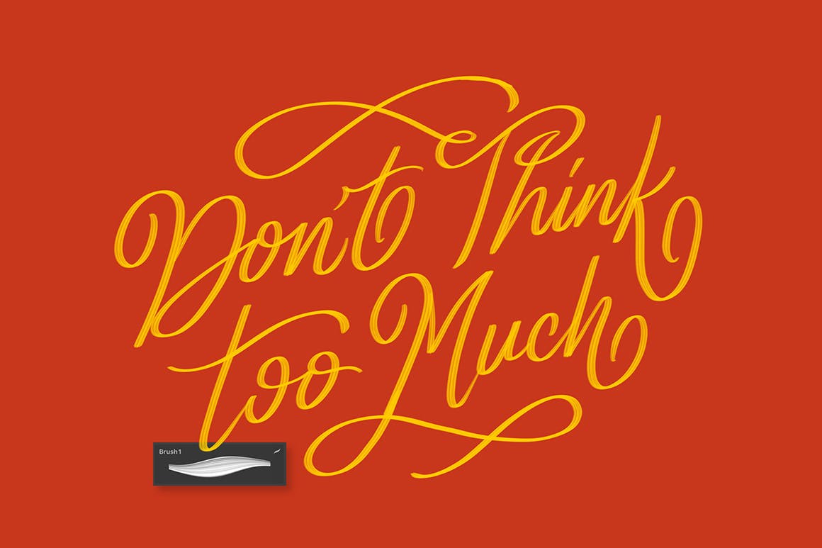 40个Procreate字母笔刷下载