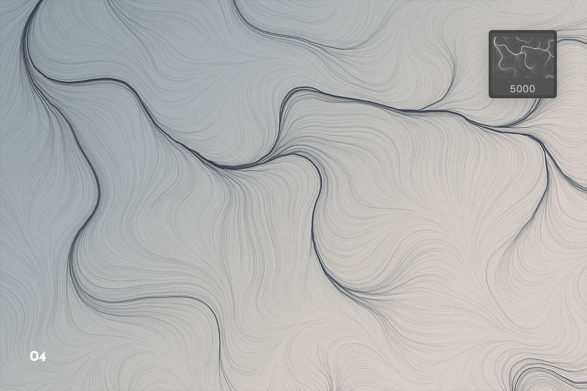 10种时尚高端纹理头发PS笔刷素材