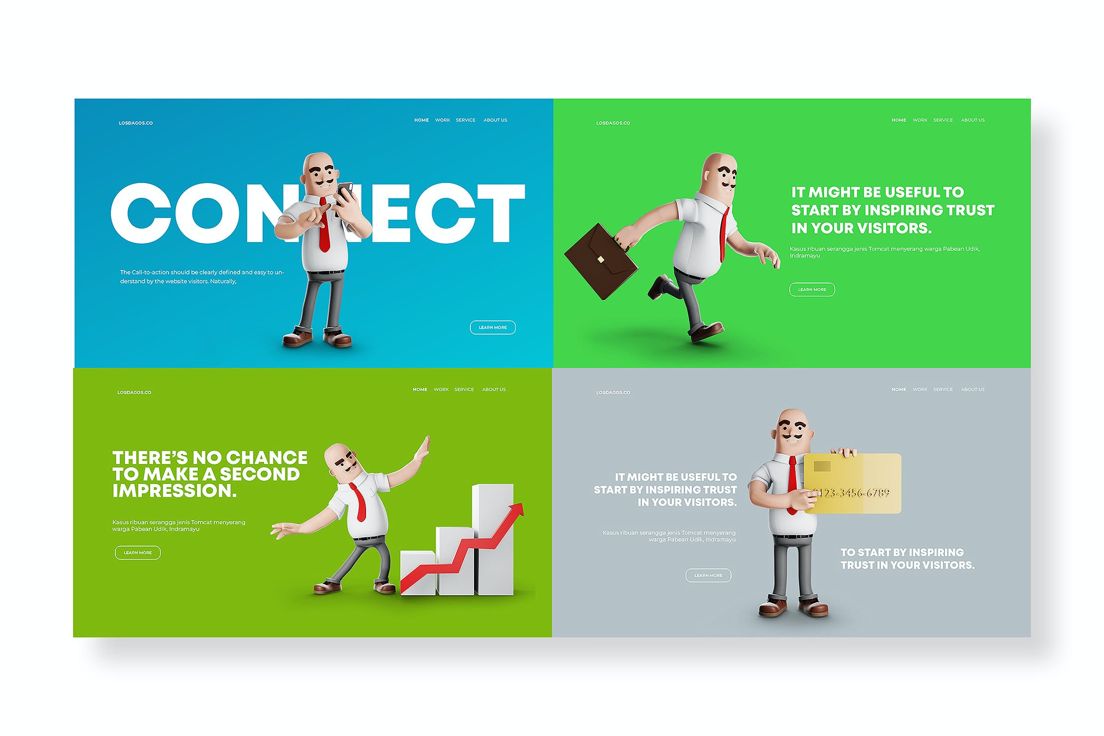 3D风格网站、BANNER、运营H5广告PSD模板素材