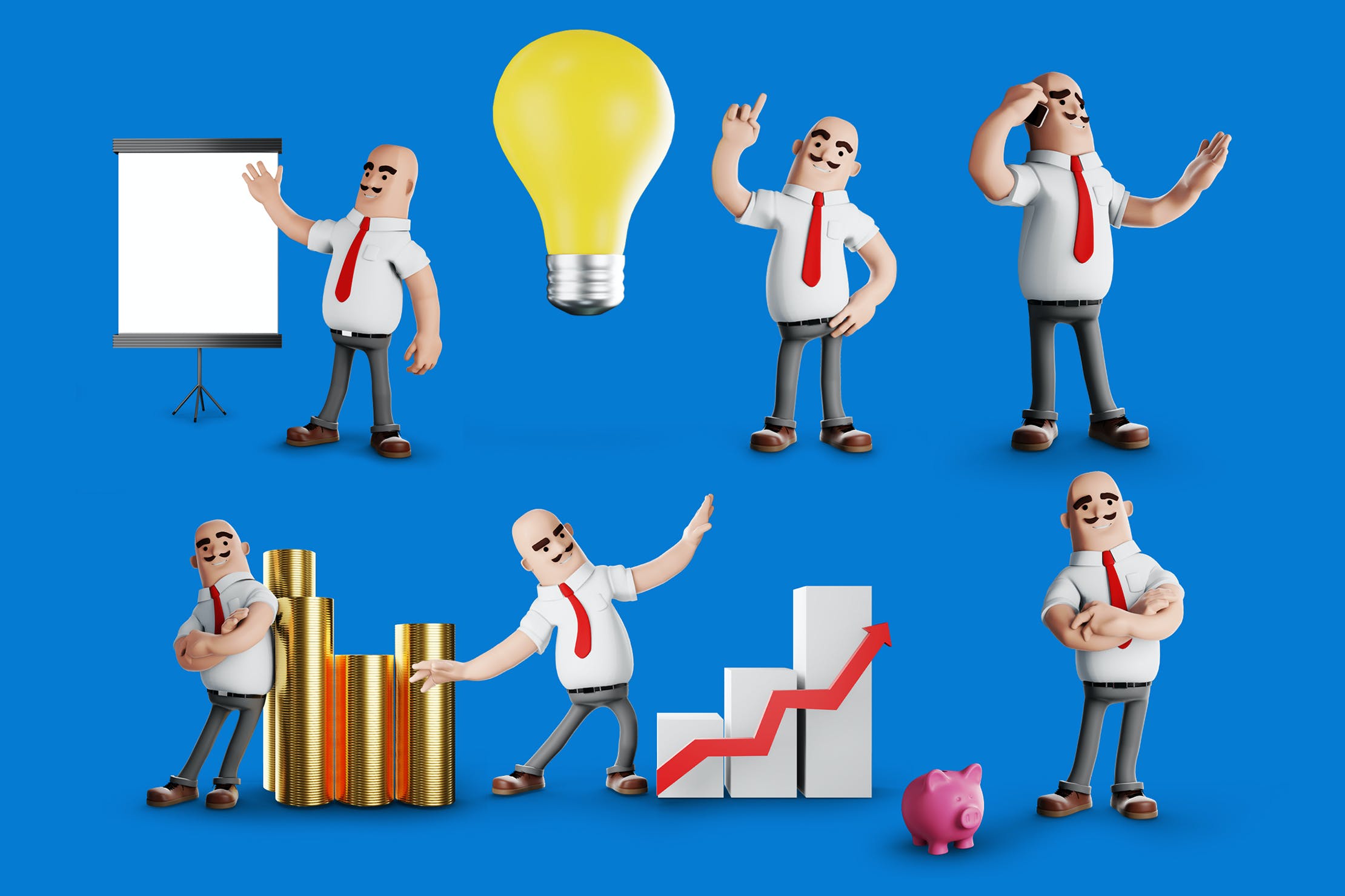 3D风格网站、BANNER、运营H5广告PSD模板素材