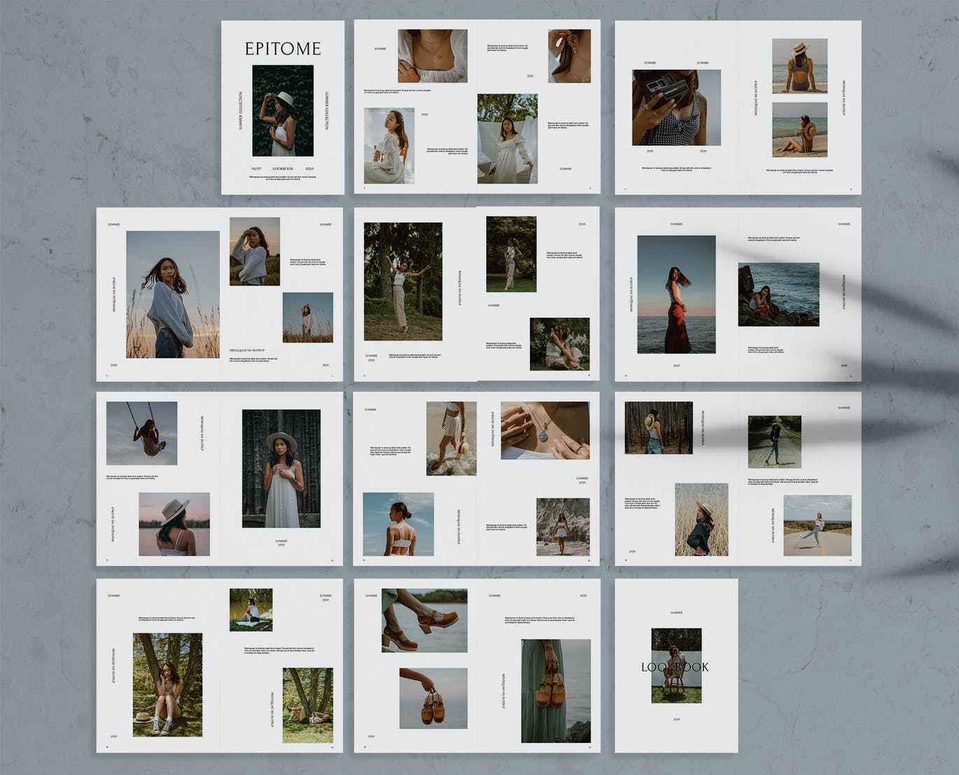 高端时尚多用途摄影作品集画册宣传册VI设计模板