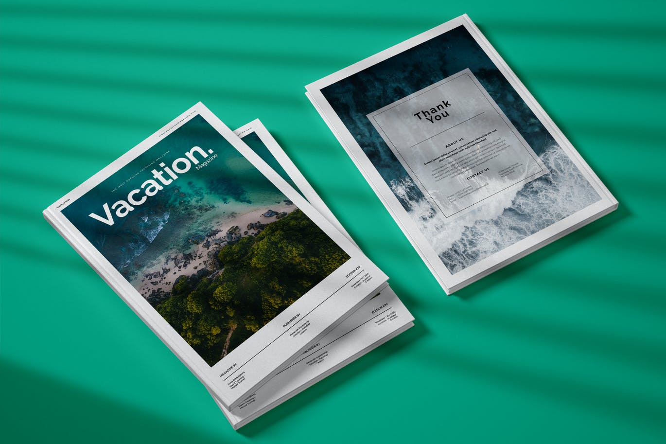 高端大图模式时尚旅游杂志宣传册VI画册设计模板