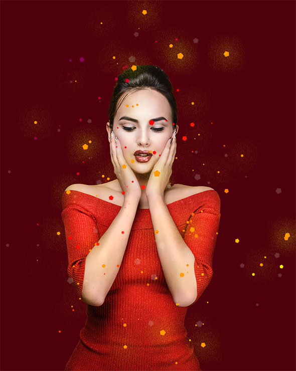 一键在PS里生成光影发光彩色粒子动画效果