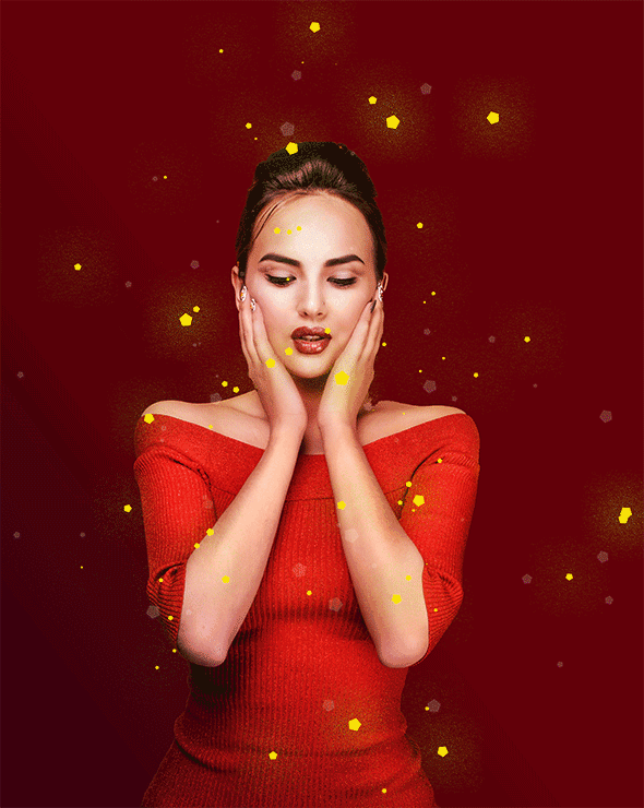 一键在PS里生成光影发光彩色粒子动画效果