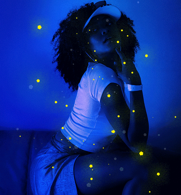 一键在PS里生成光影发光彩色粒子动画效果