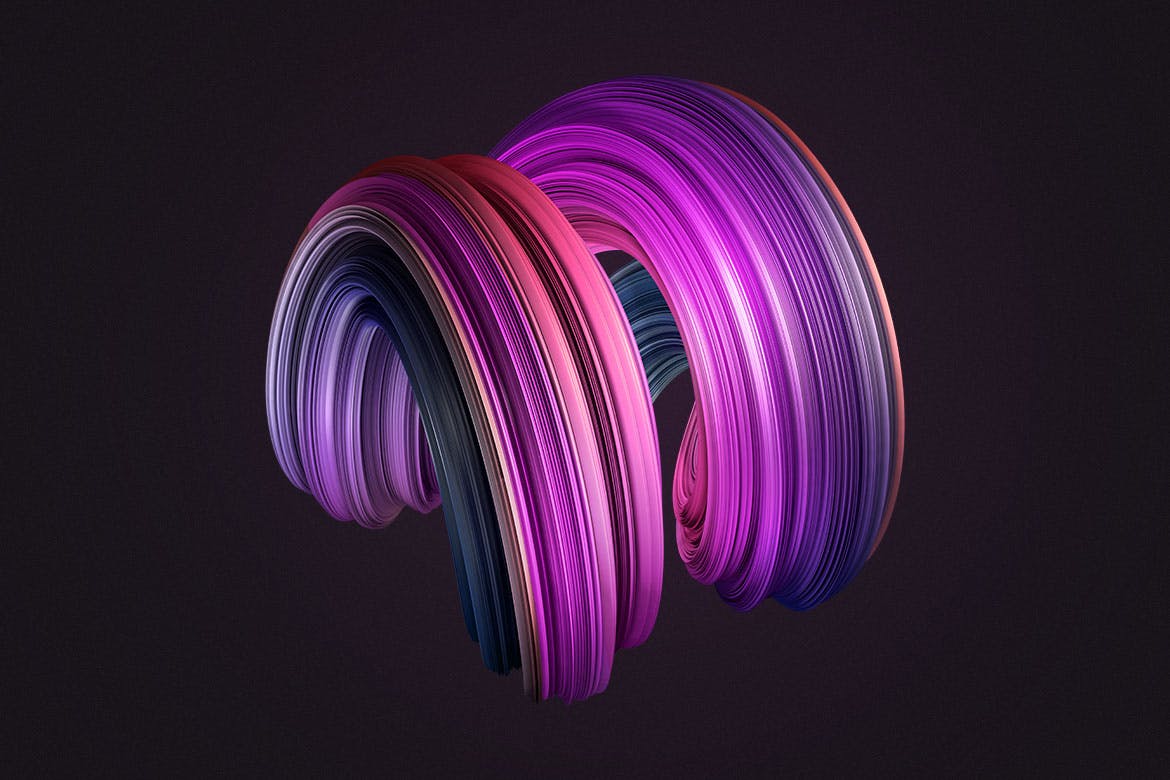 一组时尚高端3D立体图形素材大合集