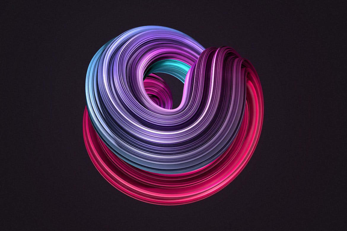 一组时尚高端3D立体图形素材大合集