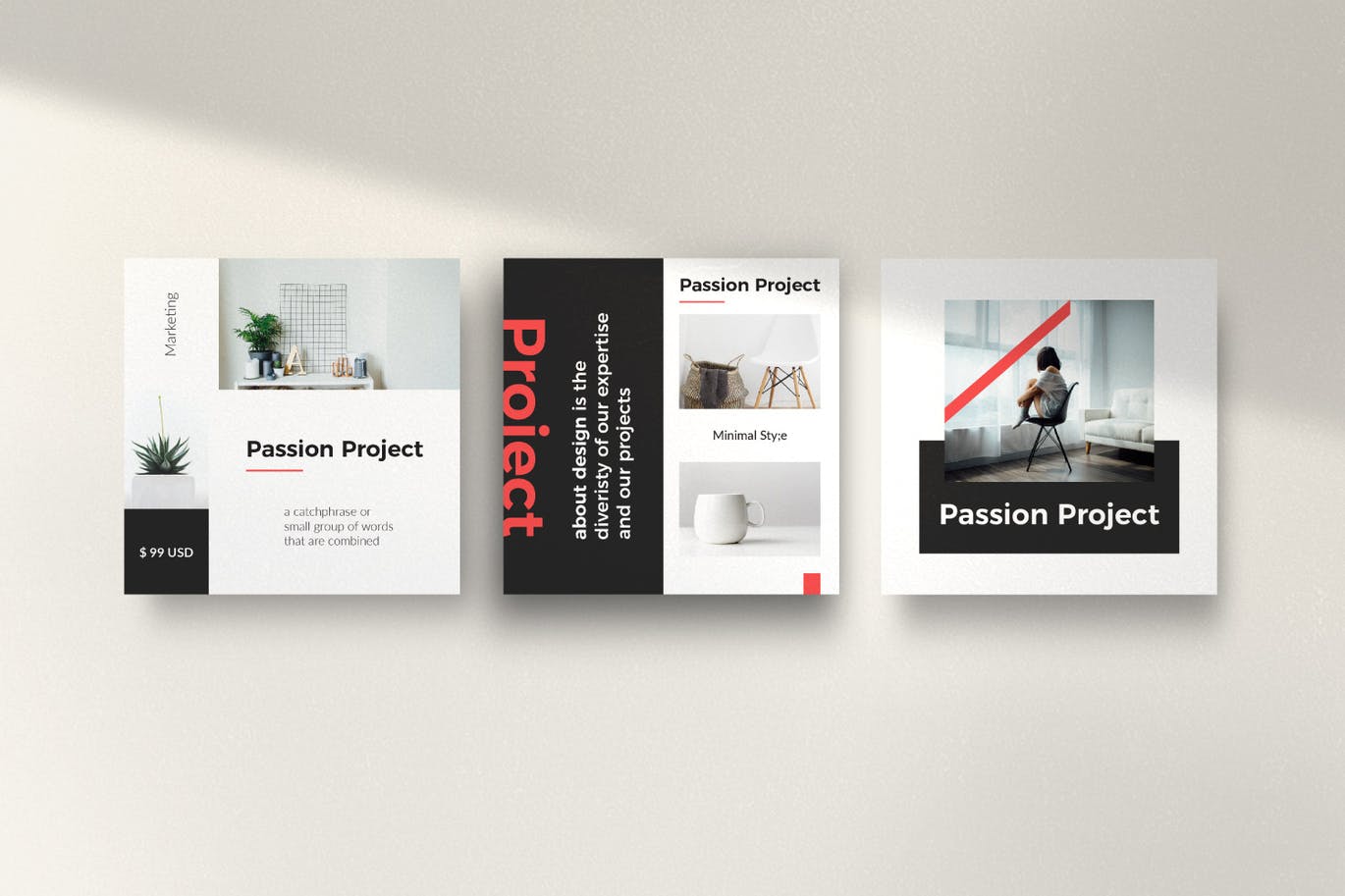 20个时尚简约多用途Ins社交媒体banner海报设计模板