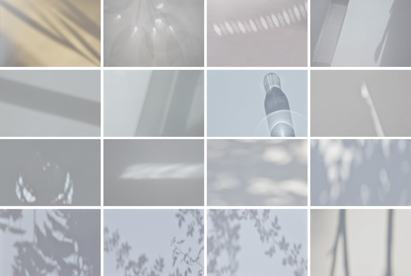 逼真质感高端窗户植物光影投影背景纹理PSD素材包