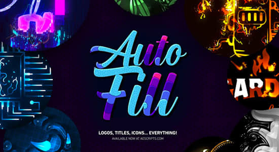 中文汉化AE插件-图层边界自动填充生长动画插件 AutoFill v1.0.1 Win破解版