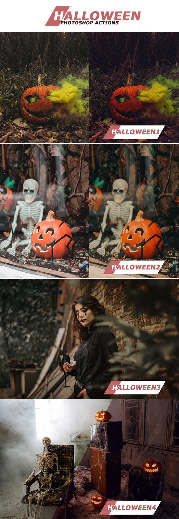 适合于万圣节主题的PS风格调色动作